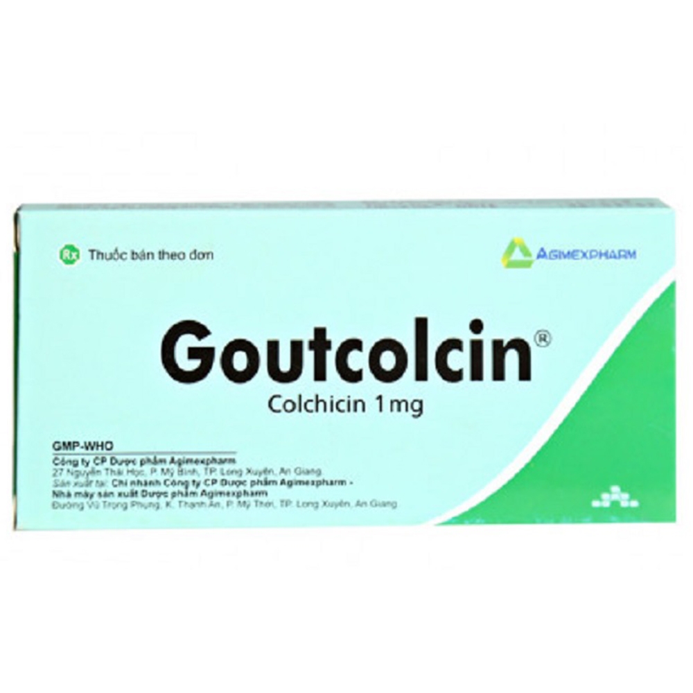 Thuốc Goutcolcin Agimexpharm điều trị đợt cấp của bệnh gút (2 vỉ x 20 viên) 4 Thuốc Goutcolcin Agimexpharm điều trị đợt cấp của bệnh gút (2 vỉ x 20 viên) - Ảnh 4
