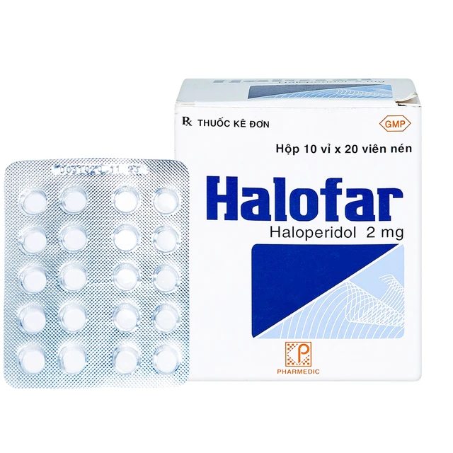 Thuốc Halofar Pharmedic điều trị các biểu hiện rối loạn tâm thần (10 vỉ x 20 viên) 1 Thuốc Halofar Pharmedic điều trị các biểu hiện rối loạn tâm thần (10 vỉ x 20 viên)