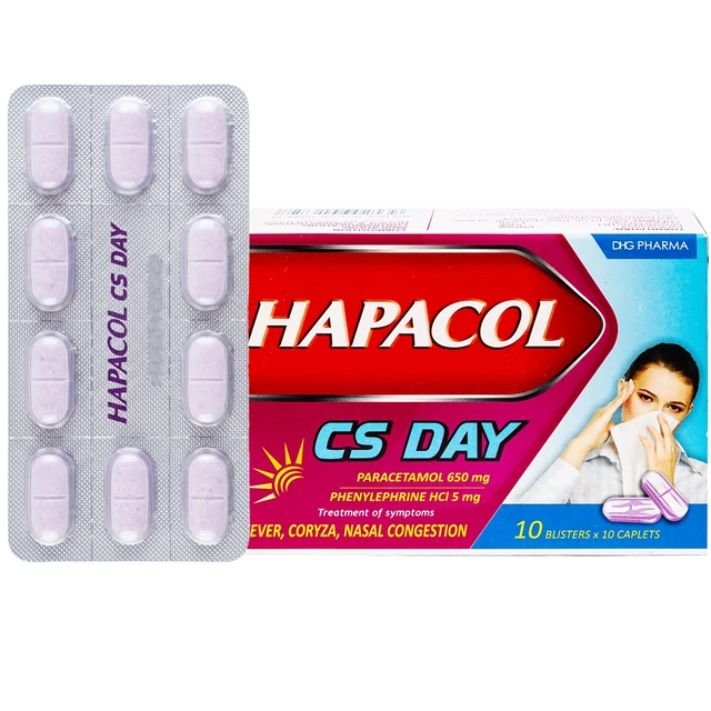 Thuốc Hapacol CS Day DHG (10 vỉ x 10 viên) 1 Thuốc Hapacol CS Day DHG (10 vỉ x 10 viên)