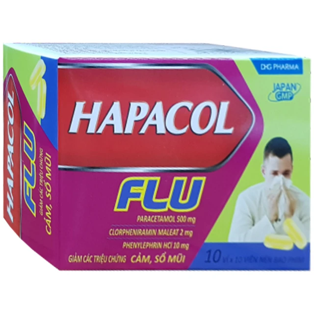 Thuốc Hapacol Flu DHG (10 vỉ x 10 viên) 1 Thuốc Hapacol Flu DHG (10 vỉ x 10 viên)