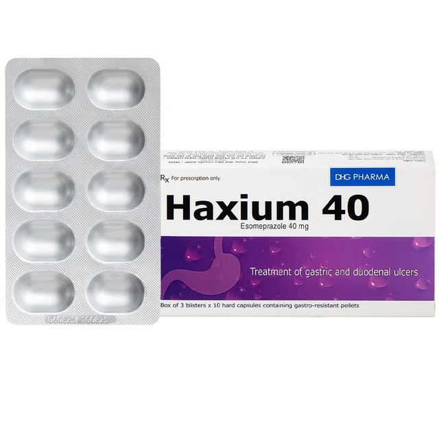 Thuốc Haxium 40 DHG (3 vỉ x 10 viên) 1 Thuốc Haxium 40 DHG (3 vỉ x 10 viên)