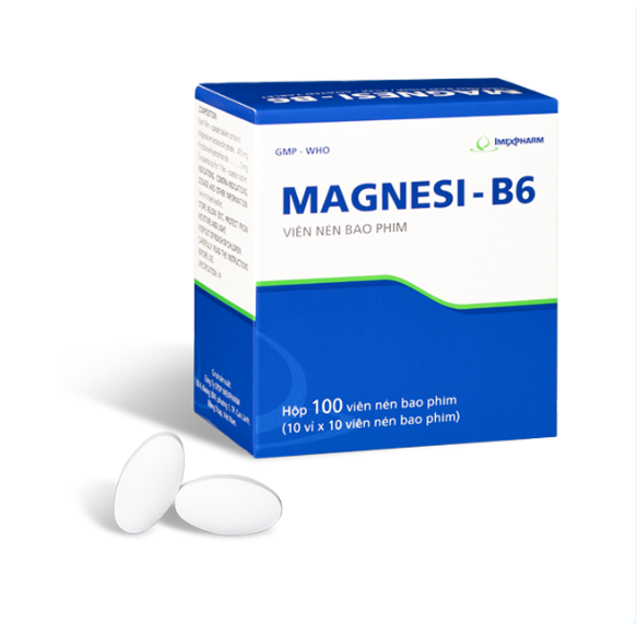 Thuốc Magnesi - B6 Imexpharm (Hộp 10 vỉ x 10 viên) 1 Thuốc Magnesi - B6 Imexpharm (Hộp 10 vỉ x 10 viên)