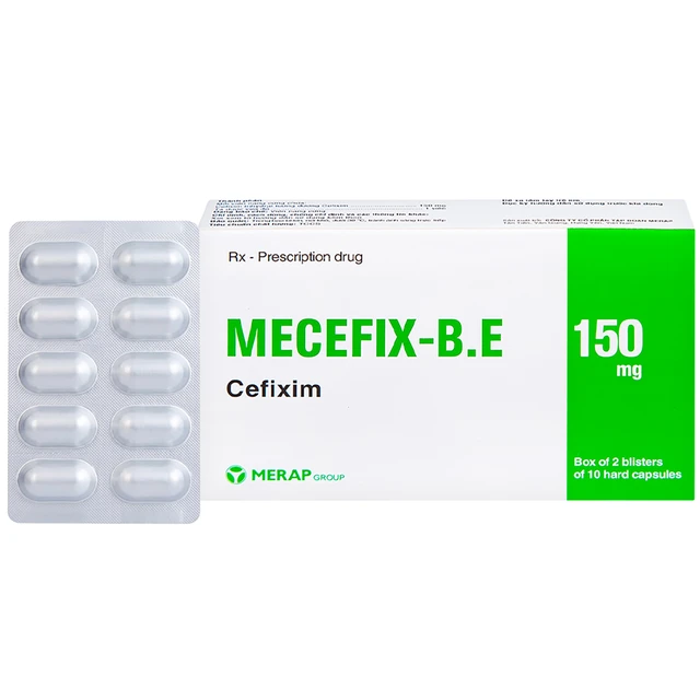 Thuốc Mecefix-B.E 150mg Merap (2 vỉ x 10 viên) 1 Thuốc Mecefix-B.E 150mg Merap (2 vỉ x 10 viên)
