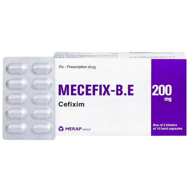 Thuốc Mecefix-B.E 200mg Merap (2 vỉ x 10 viên) 1 Thuốc Mecefix-B.E 200mg Merap (2 vỉ x 10 viên)