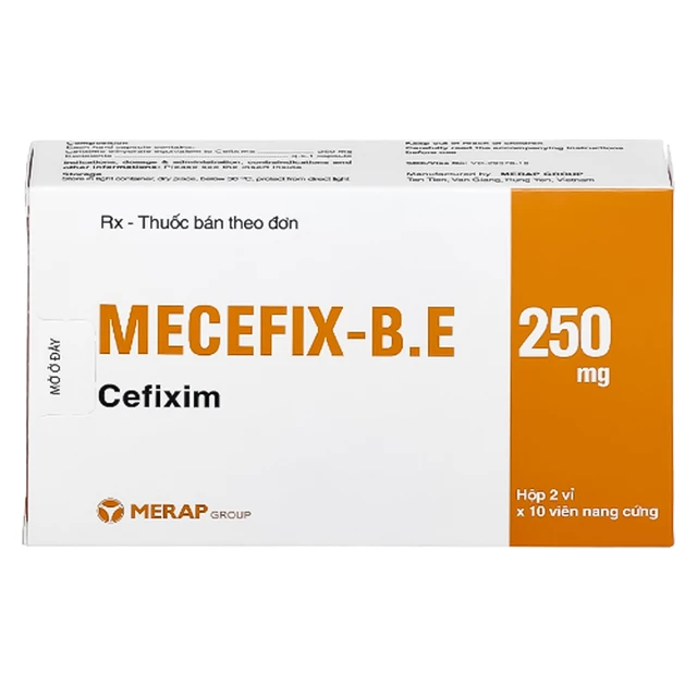 Thuốc Mecefix-B.E 250mg (2 vỉ x 10 viên) 1 Thuốc Mecefix-B.E 250mg (2 vỉ x 10 viên)