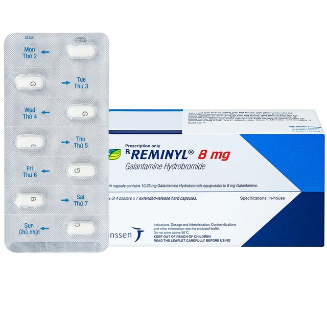 Thuốc Reminyl 8mg Janssen điều trị sa sút trí tuệ (4 vỉ x 7 viên) 1 Thuốc Reminyl 8mg Janssen điều trị sa sút trí tuệ (4 vỉ x 7 viên)
