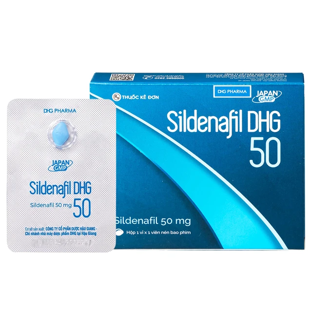 Thuốc Sildenafil 50 DHG (1 vỉ x 1 viên) 1 Thuốc Sildenafil 50 DHG (1 vỉ x 1 viên)
