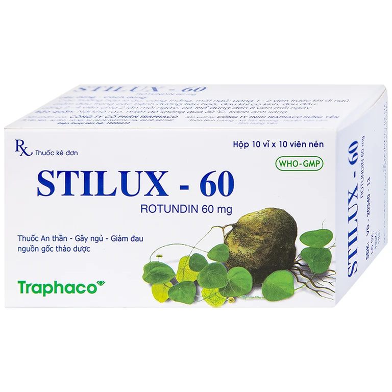 STILUX 60MG ROTUNDIN - TRAPHACO (10 VỈ X10 VIÊN ) 1 STILUX 60MG ROTUNDIN - TRAPHACO (10 VỈ X10 VIÊN )