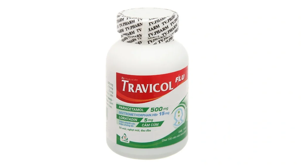 Thuốc Travicol Flu TV.Pharm (chai 100 viên) 1 Thuốc Travicol Flu TV.Pharm (chai 100 viên)