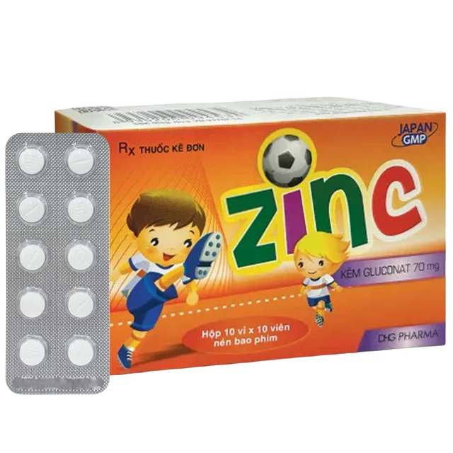 Thuốc Zinc 70mg DHG Pharma (10 vỉ x 10 viên) 1 Thuốc Zinc 70mg DHG Pharma (10 vỉ x 10 viên)