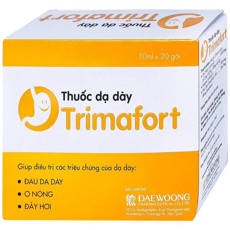 Thuốc dạ dày Trimafort Daewoong điều trị đau dạ dày, ợ nóng, đầy hơi (20 gói x 10ml) 1 Thuốc dạ dày Trimafort Daewoong điều trị đau dạ dày, ợ nóng, đầy hơi (20 gói x 10ml)