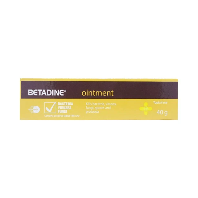 Thuốc mỡ Betadine Ointment hỗ trợ sát khuẩn vết loét, vết thương (40g) 1 Thuốc mỡ Betadine Ointment hỗ trợ sát khuẩn vết loét, vết thương (40g)