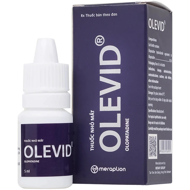 Thuốc nhỏ mắt Olevid Olopatadine 5ml 1 Thuốc nhỏ mắt Olevid Olopatadine 5ml