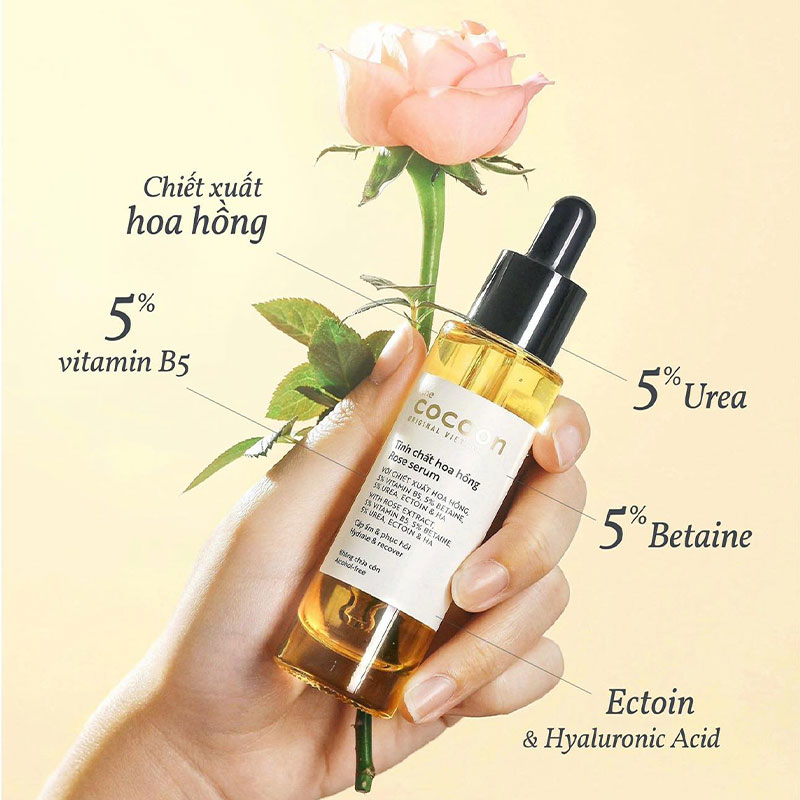 Tinh Chất Hoa Hồng Cocoon Cấp Ẩm Phục Hồi 30ml 4 Tinh Chất Hoa Hồng Cocoon Cấp Ẩm Phục Hồi 30ml - Ảnh 4