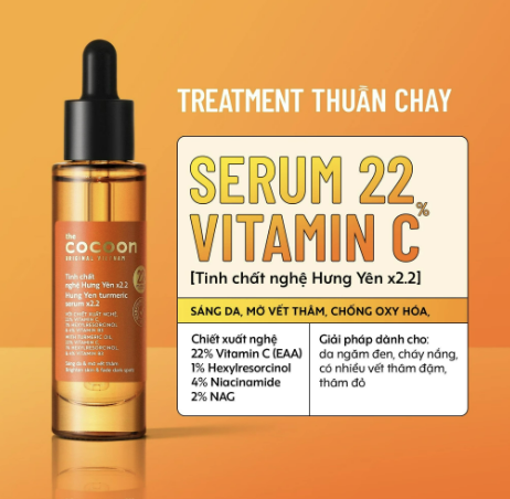 Serum Nghệ C22 Cocoon 30ml Sáng Da Mờ Thâm 2 Serum Nghệ C22 Cocoon 30ml Sáng Da Mờ Thâm - Ảnh 2