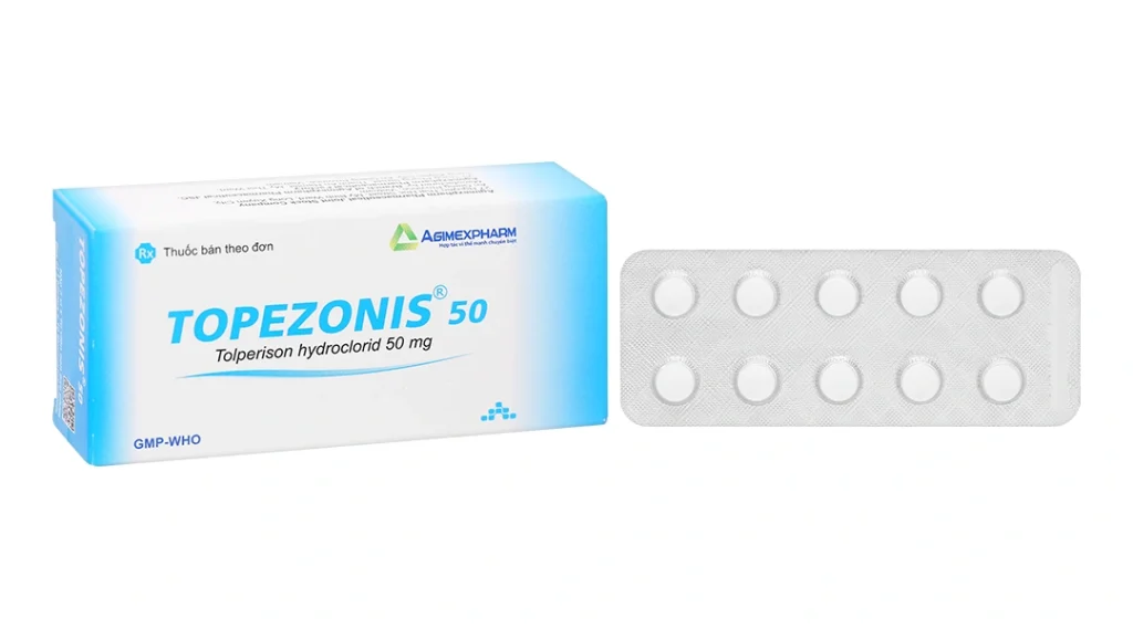 Topezonis 50 trị triệu chứng co cứng sau đột quỵ (3 vỉ x 10 viên) 1 Topezonis 50 trị triệu chứng co cứng sau đột quỵ (3 vỉ x 10 viên)