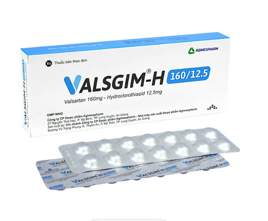VALSGIM-H160/12.5 AGIMEXPHARM (VALSARTAN 160/HYDROCLOROTHIAZID 12.5) 1 VALSGIM-H160/12.5 AGIMEXPHARM (VALSARTAN 160/HYDROCLOROTHIAZID 12.5)