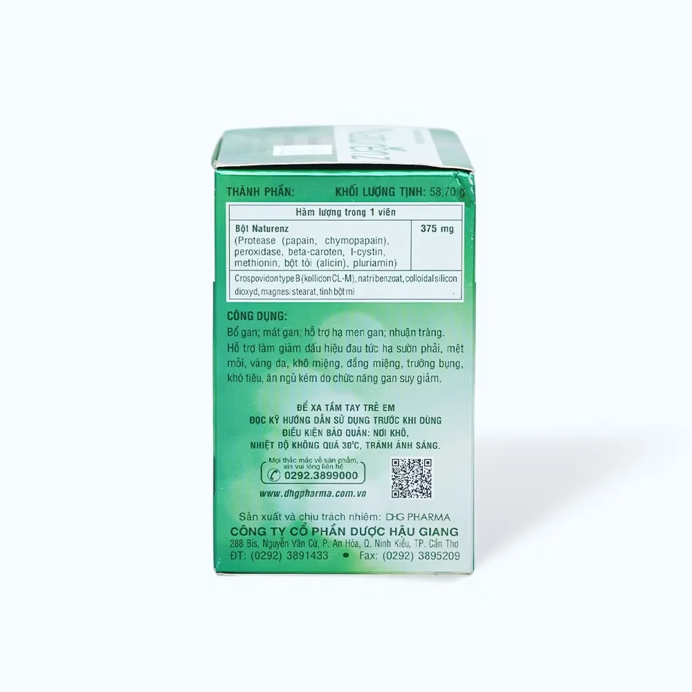 Viên Giải độc Gan NATURENZ DHG - Hộp 10 vỉ 100 viên 2 Viên Giải độc Gan NATURENZ DHG - Hộp 10 vỉ 100 viên - Ảnh 2
