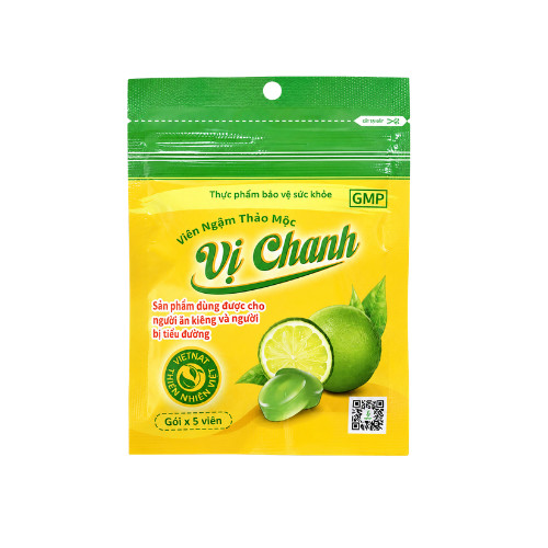 Viên Ngậm Thảo Mộc Vị Chanh Vietnat - Gói 5 viên 1 Viên Ngậm Thảo Mộc Vị Chanh Vietnat - Gói 5 viên