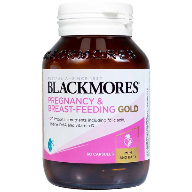Viên hỗ trợ sức khỏe phụ nữ mang thai Blackmores Pregnancy & Breast - Feeding Gold (60 viên) 2 Viên hỗ trợ sức khỏe phụ nữ mang thai Blackmores Pregnancy & Breast - Feeding Gold (60 viên) - Ảnh 2