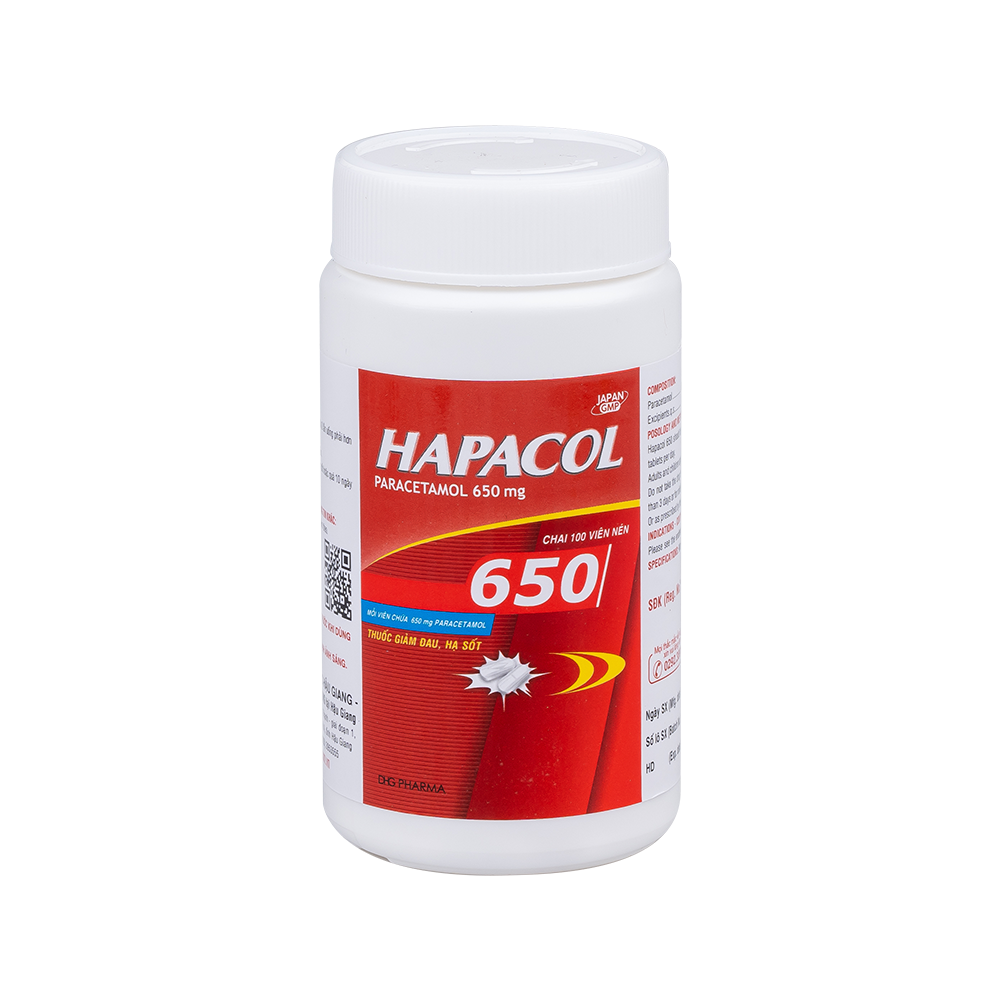 Viên nén Hapacol 650mg (chai 100 viên) 1 Viên nén Hapacol 650mg (chai 100 viên)