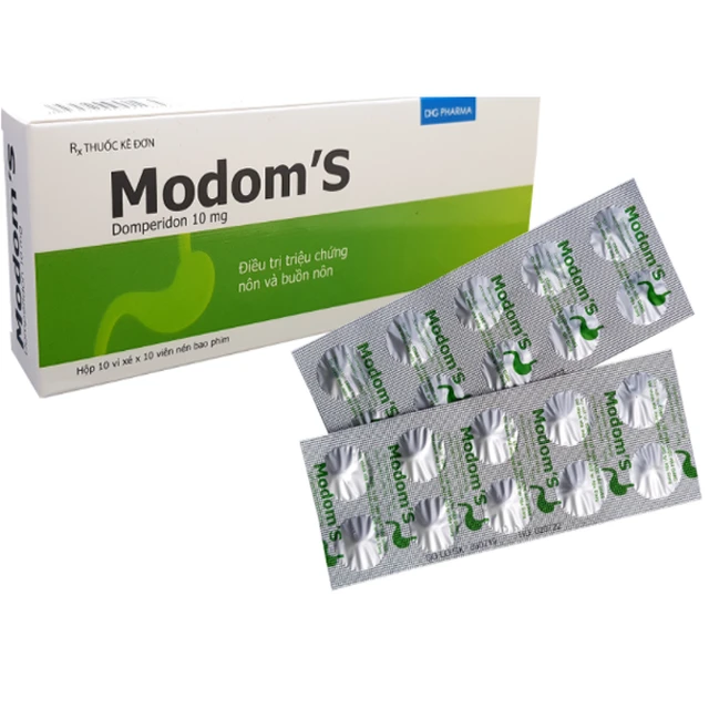 Viên nén Modom's 10mg DHG Pharma (10 vỉ x 10 viên) 1 Viên nén Modom's 10mg DHG Pharma (10 vỉ x 10 viên)