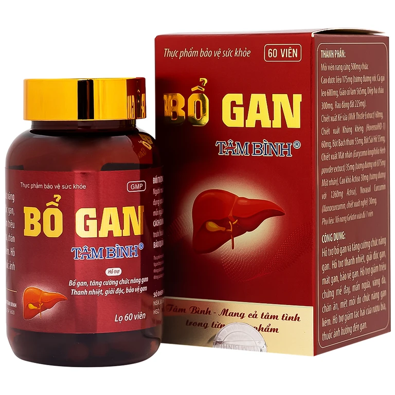 Viên tăng cường chức năng gan Bổ gan Tâm Bình (60 viên) 1 Viên tăng cường chức năng gan Bổ gan Tâm Bình (60 viên)