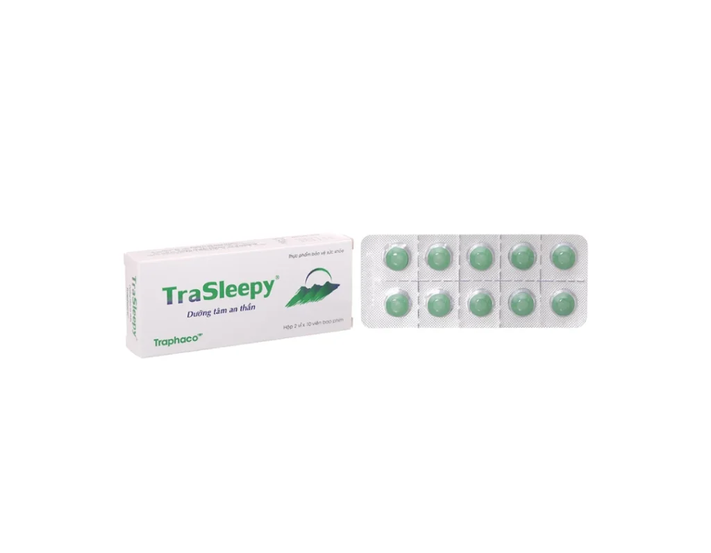 VIÊN UỐNG HỖ TRỢ GIẤC NGỦ TRASLEEP -TRAPHACO (2 VỈ X10 VIÊN ) 1 VIÊN UỐNG HỖ TRỢ GIẤC NGỦ TRASLEEP -TRAPHACO (2 VỈ X10 VIÊN )