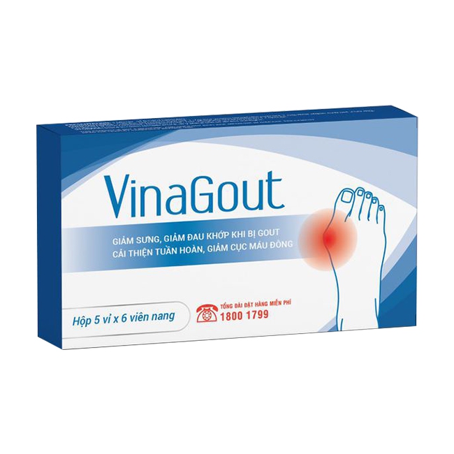 Viên uống VinaGout Sao Thái Dương ( Hộp 5 vỉ x 6 viên) 1 Viên uống VinaGout Sao Thái Dương ( Hộp 5 vỉ x 6 viên)