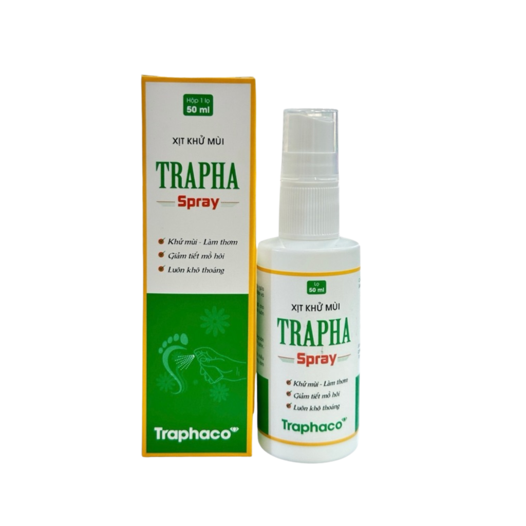 Xịt Khử Mùi Trapha 50ml Giúp Kiểm Soát Mùi Cơ Thể Và Khô Thoáng Da 1 Xịt Khử Mùi Trapha 50ml Giúp Kiểm Soát Mùi Cơ Thể Và Khô Thoáng Da