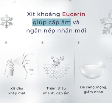 Xịt khoáng Eucerin Hyaluron Mist Spray cung cấp độ ẩm, làm dịu da (150ml) 5 Xịt khoáng Eucerin Hyaluron Mist Spray cung cấp độ ẩm, làm dịu da (150ml) - Ảnh 5