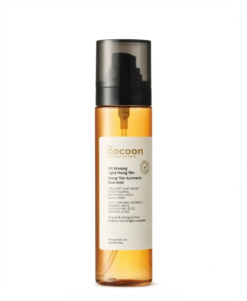 Xịt Khoáng Nghệ Hưng Yên Cocoon 130ml Cấp Ẩm Sáng Da 1 Xịt Khoáng Nghệ Hưng Yên Cocoon 130ml Cấp Ẩm Sáng Da