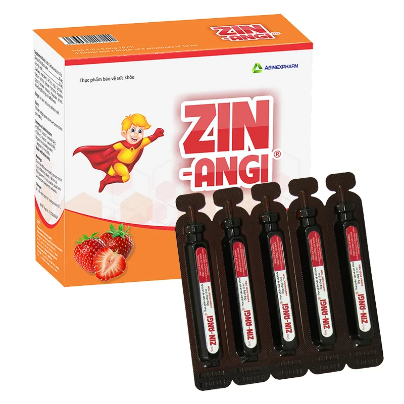 Zin-Angi hỗ trợ tăng sức đề kháng, hỗ trợ tăng cường sức khỏe (Hộp 20 ống) 1 Zin-Angi hỗ trợ tăng sức đề kháng, hỗ trợ tăng cường sức khỏe (Hộp 20 ống)