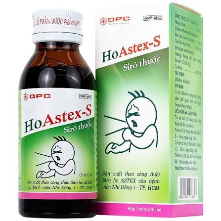 Siro HoAstex-S 90ml OPC dùng trị ho, giảm ho trong viêm họng, viêm phế quản 1 Siro HoAstex-S 90ml OPC dùng trị ho, giảm ho trong viêm họng, viêm phế quản