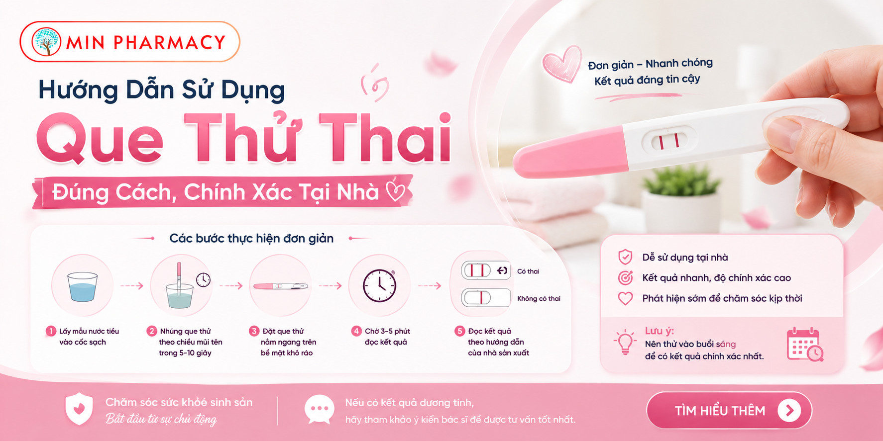 Hướng Dẫn Sử Dụng Que Thử Thai Đúng Cách Qua 4 Bước Đơn Giản 7 phương pháp kiểm tra mang thai