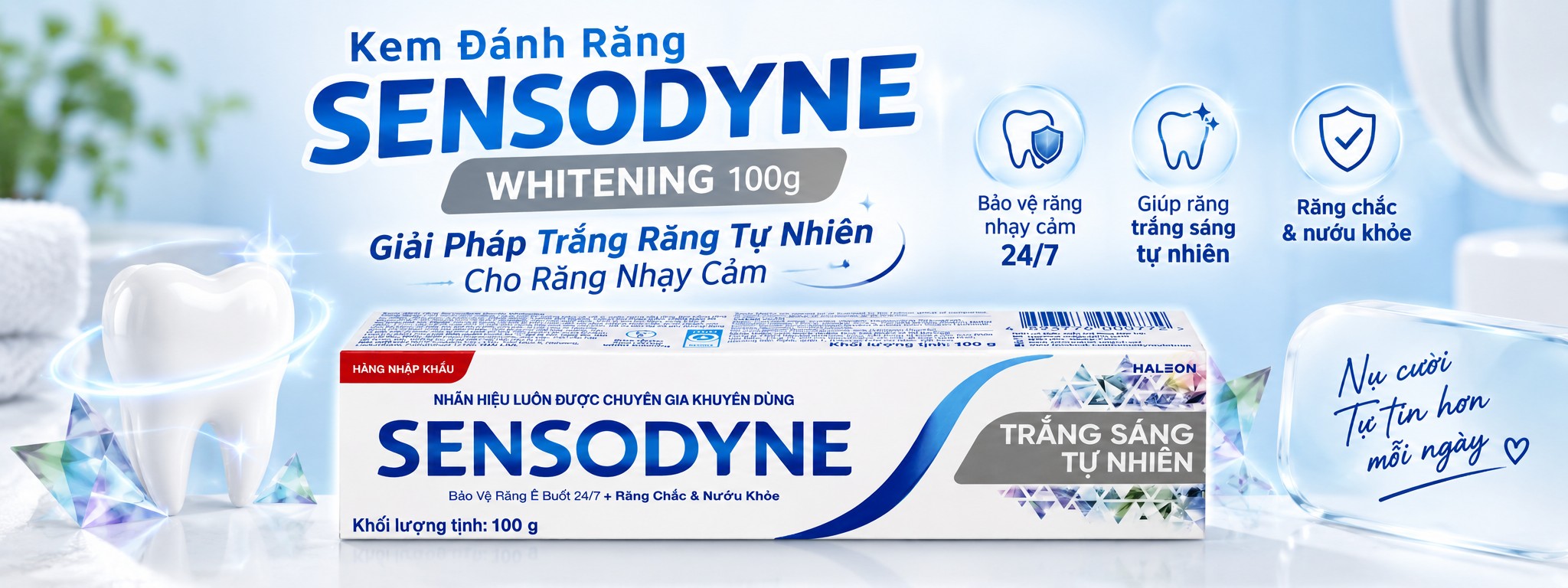 Kem Đánh Răng Sensodyne Whitening 100g: Giải Pháp Trắng Răng Tự Nhiên Cho Răng Nhạy Cảm 4 kem danh rang sensodyne whitening 100g giai phap trang rang tu nhien cho rang nhay cam 1